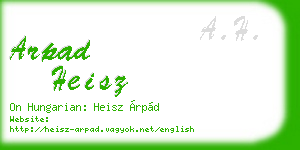 arpad heisz business card