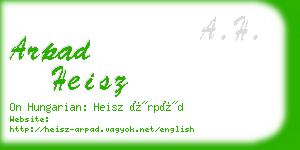arpad heisz business card